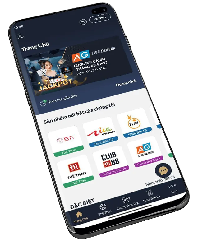 Điện thoại di động hiển thị ứng dụng ACB888 APK