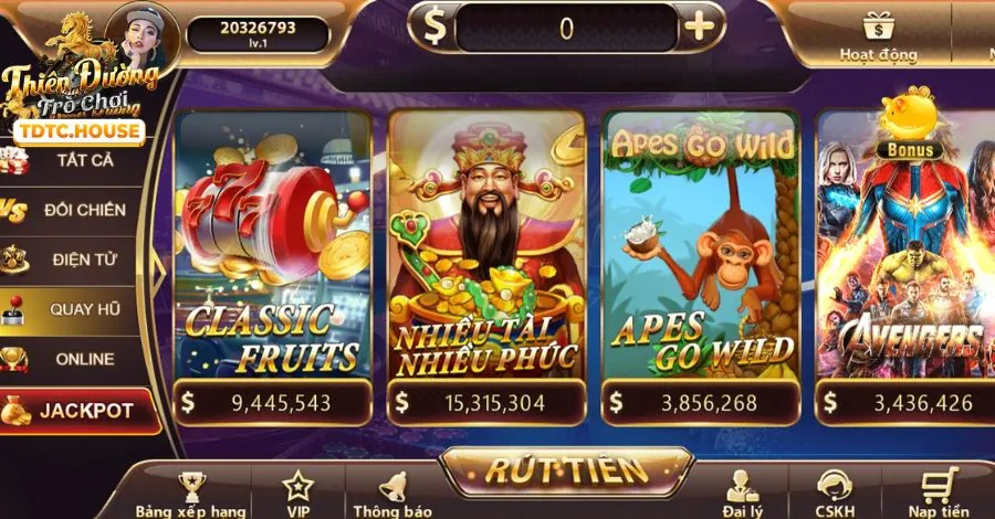 Giao diện nền tảng casino trực tuyến ACB888 APK